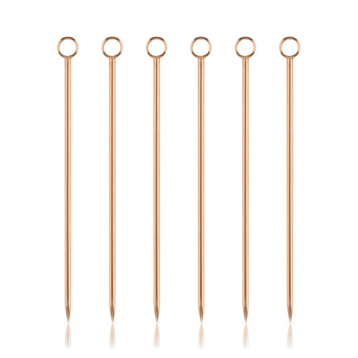 Viski Copper Cocktail Pick Set 6pc