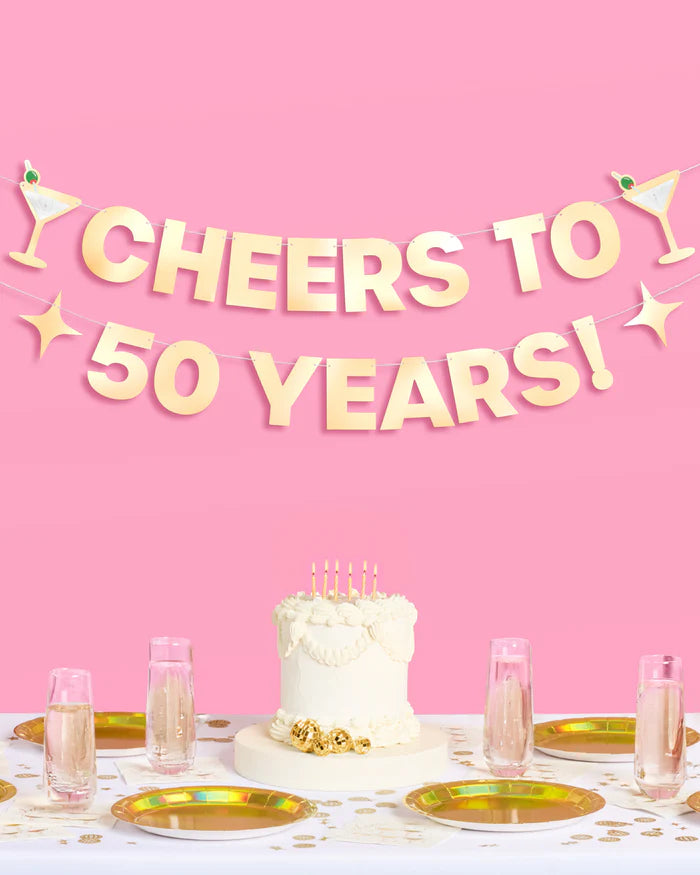 Cheers to 50 Banner