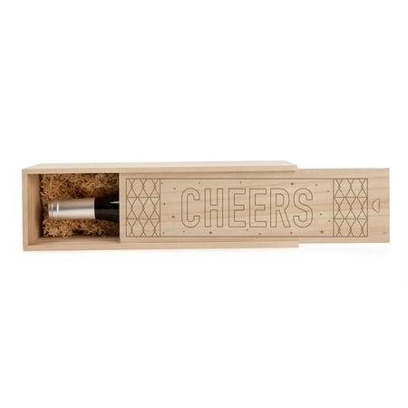 Gift 1b Cheers Wood Wine Box