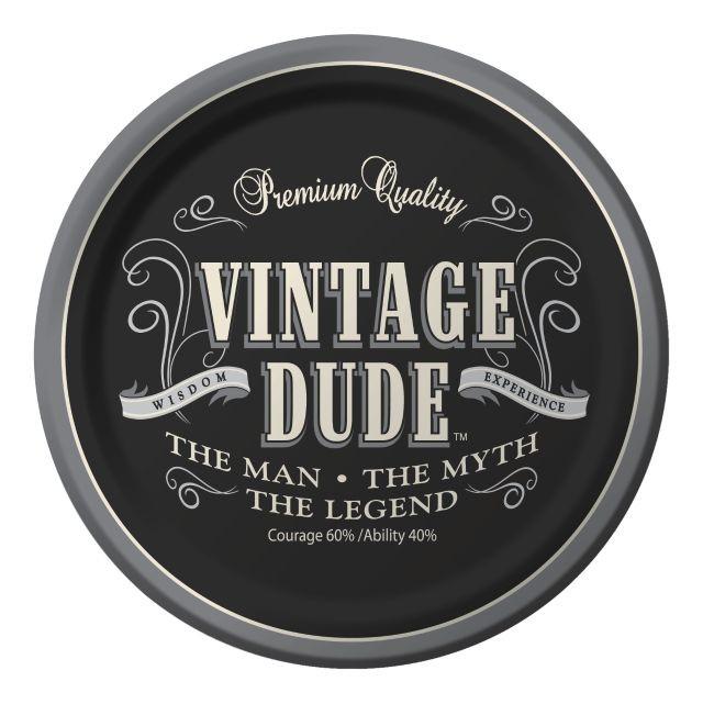 Vintage Dude Bday Lunch Plate