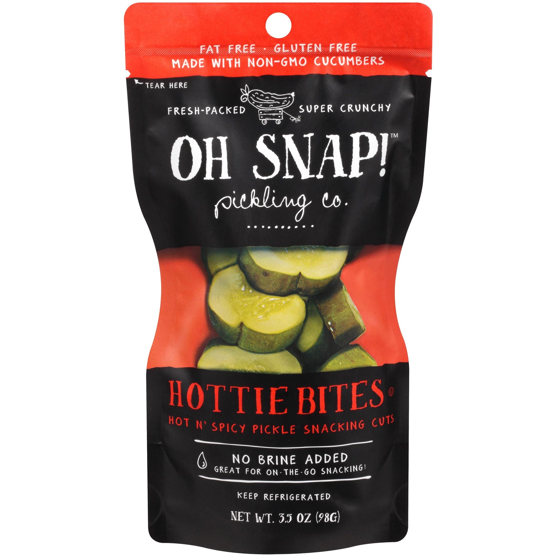 Oh Snap Pickling Co Hottie Bites Hot N Spicy Pickle Snacking Cuts