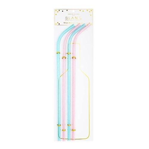 Wine Bottle Glitter Straws