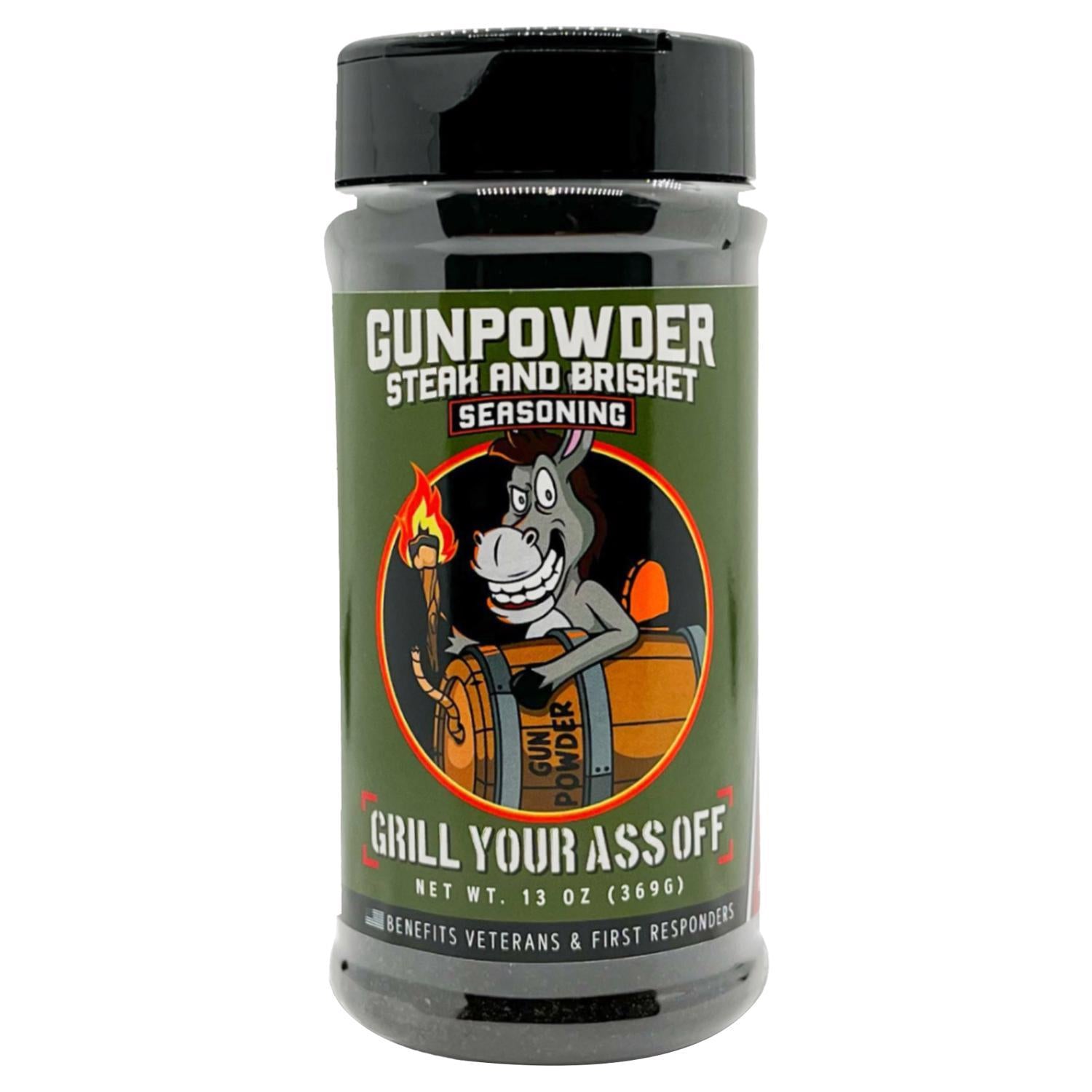 Grill Your Ass Off Gunpowder Steak and Brisket BBQ Seasoning 