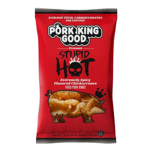 Pork King Good Stupid Hot Chicharrones