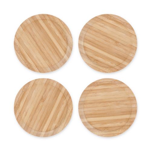 True Brands Topper Bamboo Appetizer Glass Toppers