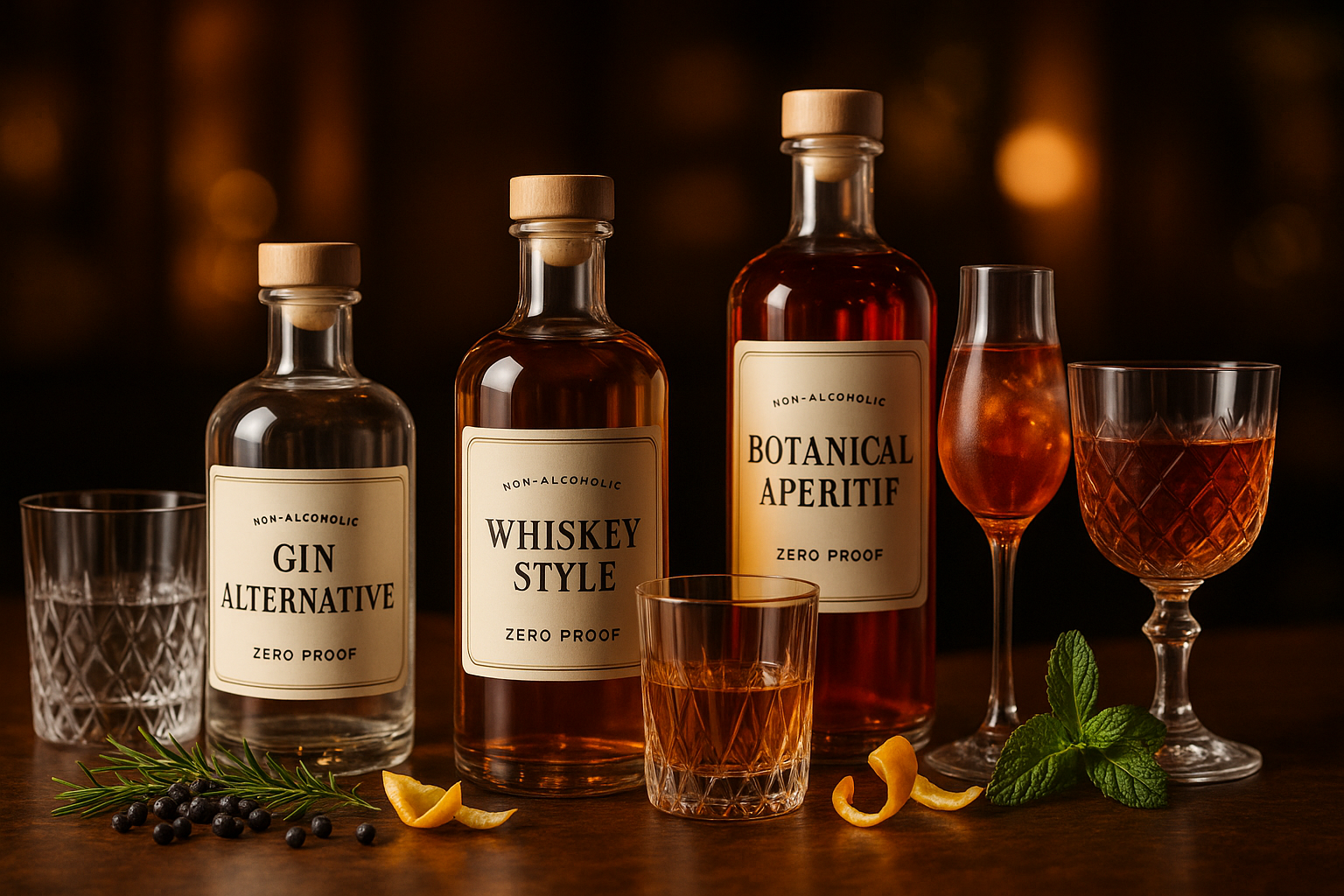All the Flavor, None of the Buzz.&nbsp;
Our Non-Alcoholic Spirits collection delivers the complexity and craft of your favorite liquors—without the alcohol. From zero-proof gin and whiskey alternatives to ready-to-mix aperitifs and botanical blends, these spirits make it easy to sip, stir, and celebrate, no compromise required.