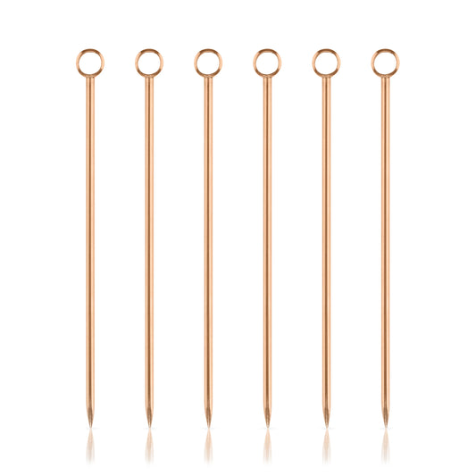 Viski Copper Cocktail Pick Set 6pc