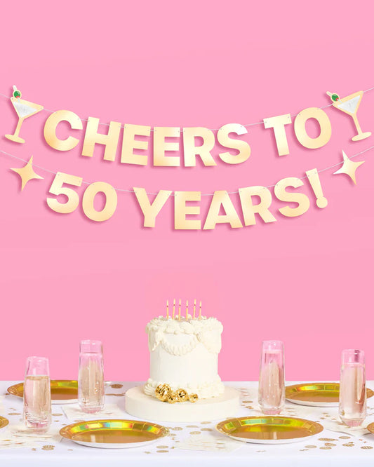 Cheers to 50 Banner